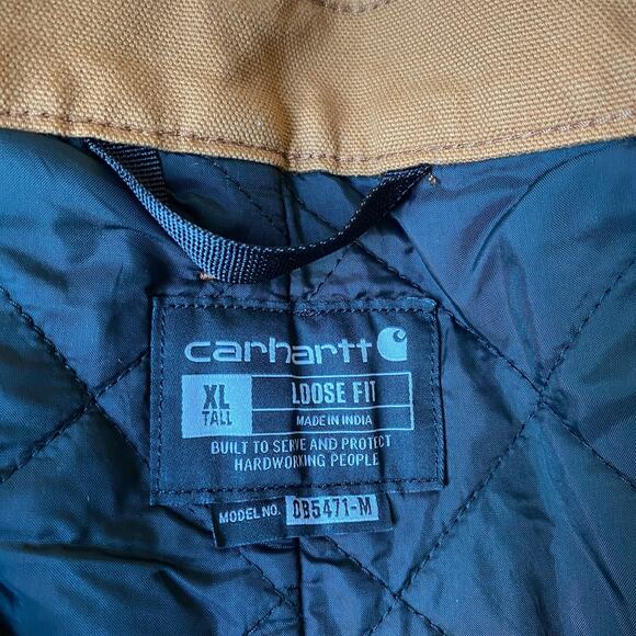 Carhartt Washed Duck Insulated Pant Men XL Tall Brown Zip Leg Carpenter Workwear - Picture 8 of 16